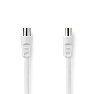 Koax-Kabel 90 dB | IEC (Koax)-Stecker - IEC (Koax)-Stecker | 1,5 m | Weiß