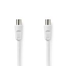 Koax-Kabel 90 dB | IEC (Koax)-Stecker - IEC (Koax)-Stecker | 1,5 m | Weiß