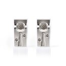 IEC (Koax)-Stecker, angewinkelt | Stecker – quadratisches Design - 2 Stück | Weiß