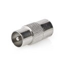 Koax-Adapter | IEC (Koax)-Stecker - IEC (Koax)-Buchse | Metall