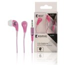 Kopfhörer im Ohr 3.5 mm Rosa