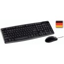 Kabelgebundene Maus und Tastatur Standard USB Deutsch Schwarz