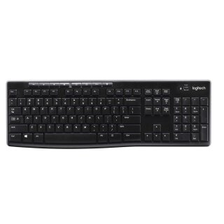 Tastatur Kabellos Standard USB US International Schwarz