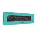 Tastatur Kabellos Standard USB US International Schwarz