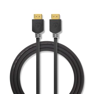 High-Speed-HDMI™-Kabel mit Ethernet | HDMI™-Anschluss  -  HDMI™-Anschluss | 1,0 m | Anthrazit