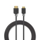 High-Speed-HDMI™-Kabel mit Ethernet | HDMI™-Anschluss  -  HDMI™-Mini-Stecker | 2,0 m | Anthrazit