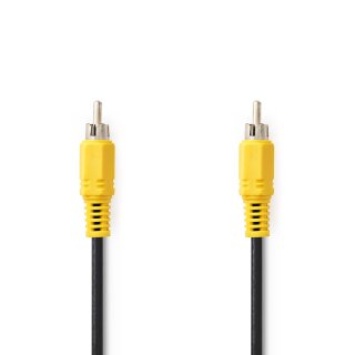 Videokabel Composite | Cinch-Stecker - Cinch-Stecker | 5,0 m | Schwarz