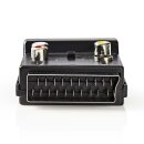 Schaltbarer SCART-Adapter | SCART-Stecker - SCART-Buchse + S-Video-Buchse + 3x RCA-Buchse | Schwarz