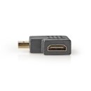 Rechts gewinkelt abgewinkelt angewinkelt HDMI Winkelstecker Adapter Stecker Buchse
