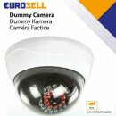 Dummy Kamera Decke blinkende LED Dome Überwachungskamera | Dome |  Weiß