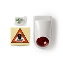 Dummy-Sicherheitssirene | IP44 | Weiß/Rot