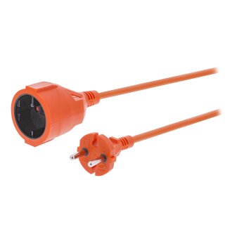 Stromverlängerungskabel 10 m H05VV-F 2X1.5 Orange