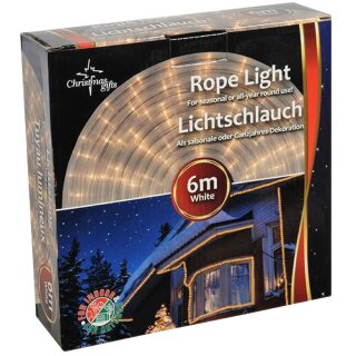 Weihnachtsbeleuchtung 6 m  Weiss