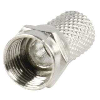 F-Stecker 7.0 mm Male Metall Silber