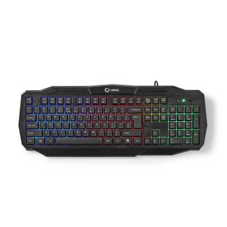 Gaming-Tastatur mit Kabel | USB 2.0 | US-amerikanisches Tastaturlayout | Schwarz