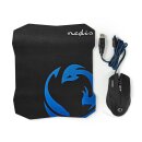 Set aus Gaming-Maus und Mousepad | Kabelgebundene Maus | 1600 dpi | 6 Tasten