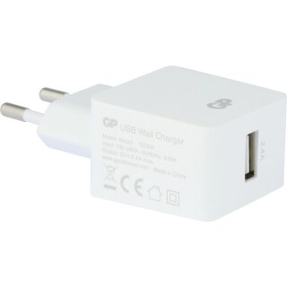 Ladegerät 1-Ausgang 2.4 A USB Weiss