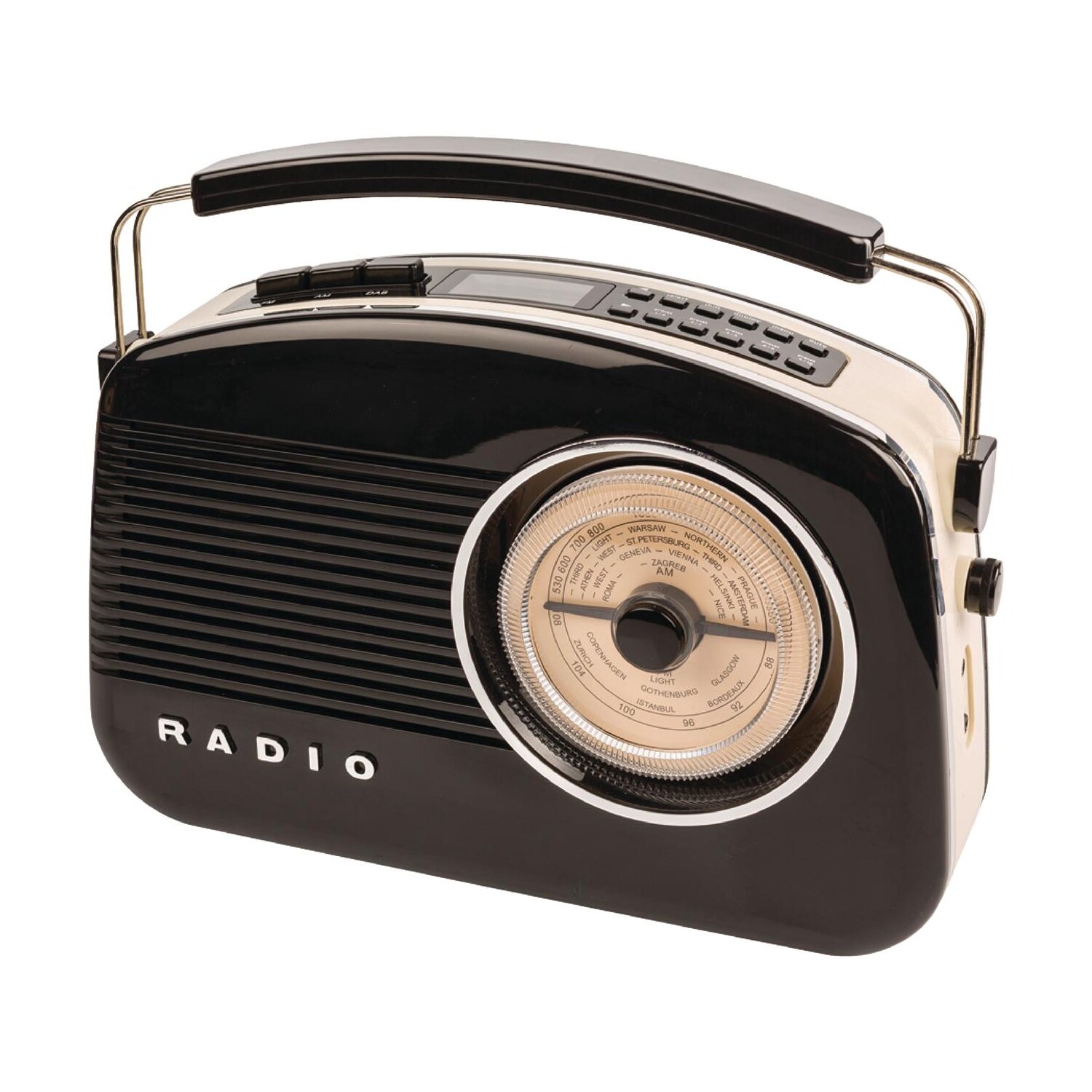 Tragbares DAB + Radio FM / AM / DAB / DAB+ AUX Schwarz, 76,42
