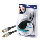 Composite-Videokabel RCA male - RCA male 10.0 m Dunkelgrau