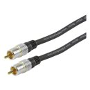 Composite-Videokabel RCA male - RCA male 10.0 m Dunkelgrau
