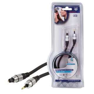 Digital-Audio-Kabel Toslink male - 3.5 mm optischer Stecker 1.50 m Dunkelgrau