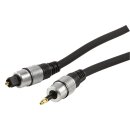 Digital-Audio-Kabel Toslink male - 3.5 mm optischer Stecker 2.50 m Dunkelgrau