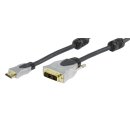 High Speed HDMI Kabel HDMI Anschluss - DVI-D 18+1p Stecker 20.0 m Dunkelgrau