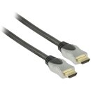 High Speed HDMI Kabel mit Ethernet HDMI Anschluss - HDMI Anschluss 3.00 m Dunkelgrau