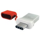 Speicherstick  USB 3.0 128 GB Aluminium/Rot