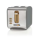 Toaster | 2 breite Öffnungen | Soft-Touch | Grau