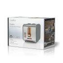 Toaster | 2 breite Öffnungen | Soft-Touch | Grau