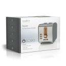 Toaster | 2 breite Öffnungen | Soft-Touch | Grau