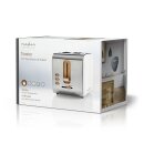 Toaster | 2 breite Öffnungen | Soft-Touch | Weiß