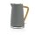 Wasserkocher | 1,7 l | Soft-Touch | Grau Griff Holz Design Retro