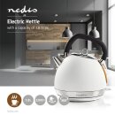 Wasserkocher | 1,8 l | Soft-Touch | Weiß Retro Holz...