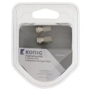 F-Stecker Wetterfest RG6 Male Metall Silber