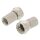 F-Stecker Wetterfest RG6 Male Metall Silber