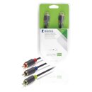 Component-Video-Kabel 3x RCA male - 3x RCA male 2 m Anthrazit