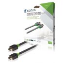 High Speed HDMI Kabel mit Ethernet HDMI Anschluss - HDMI Anschluss 10.0 m Anthrazit