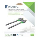 High Speed HDMI Kabel mit Ethernet HDMI Anschluss - HDMI Anschluss 10.0 m Anthrazit