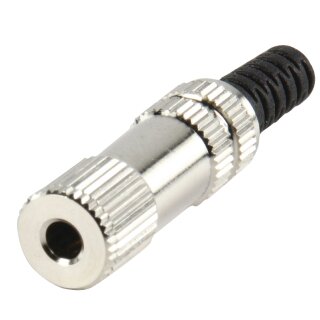 Audio-Stecker 3.5 mm Female Silber