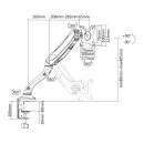 Schreibtischmonitorhalterung | Einzelmonitorarm | Umfangreiche Verstellmöglichkeiten | 10-32"