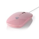 Kabelgebundene Maus | 1000 dpi | 3 Tasten | Pink