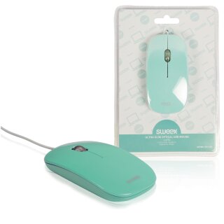 Maus mit Kabel Desktop 3 Tasten Grün