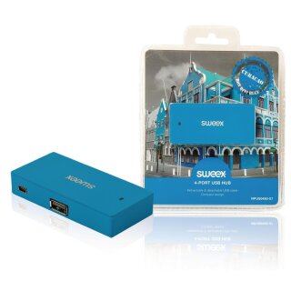 4-Port USB-Hub USB 2.0 Blau