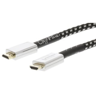 High Speed HDMI Kabel mit Ethernet HDMI Anschluss - HDMI Anschluss 1.00 m Silber