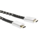 High Speed HDMI Kabel mit Ethernet HDMI Anschluss - HDMI Anschluss 1.00 m Silber