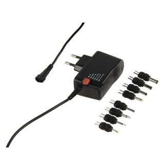 Universal-Wechselspannungsnetzteil 3 / 4.5 / 6 / 7.5 / 9 / 12 VDC 0.7 A - 1.5 A Schwarz
