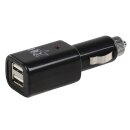 Auto-Ladegerät 2-Ausgänge 1.0 A USB Schwarz