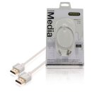 High Speed HDMI Kabel mit Ethernet HDMI Anschluss - HDMI Anschluss 1.00 m Weiss